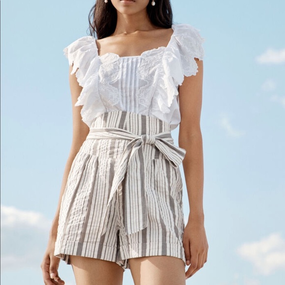 Rebecca Taylor Pants - La Vie Rebecca Taylor Corded Striped Shorts